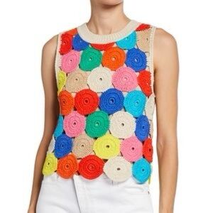 Alice + Olivia Colorful Crochet Top